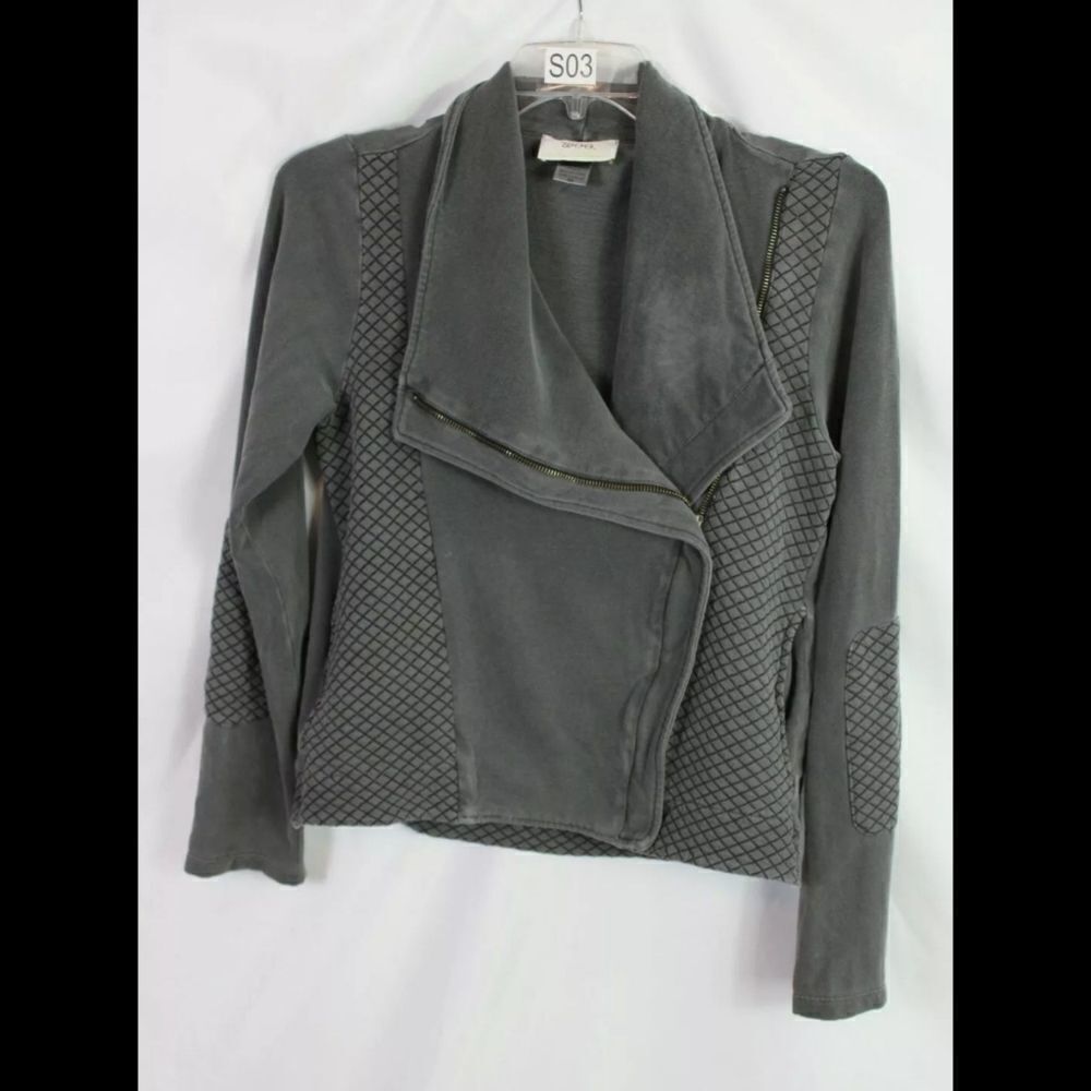 Woo Size XS Gray Zip Up Fleece Jacket